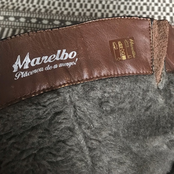 Sz 7🌹Leather Shearling Tall Boots Marelbo - Picture 4 of 16